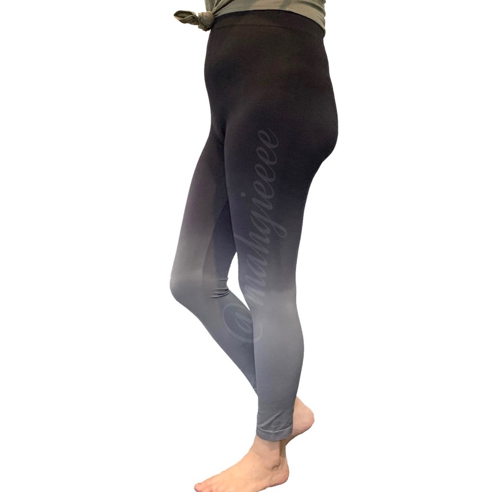 3 LEFT Ombré footless yoga leggings - Picture 2 of 4